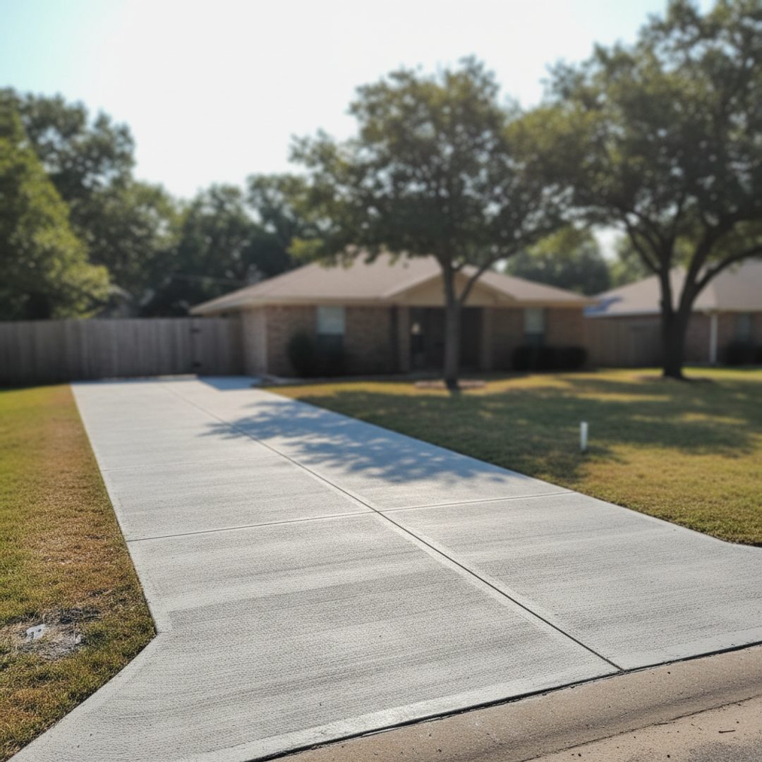Concrete Driveways completed by All Star Concrete Company in Rowlett, TX